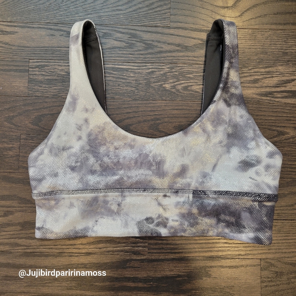 Lululemon Align Sports Bra Grey Reversible Size 6